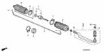 53434S04J51 - Chassis: CLIP, TIE ROD for Acura Image
