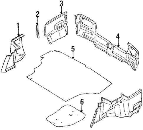 Trunk Trim for 1991 Toyota Corolla #0