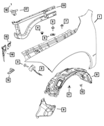 6104370AA - Body Sheet Metal Except Doors: Hex Head Bolt And Coned Washer for Mopar Image