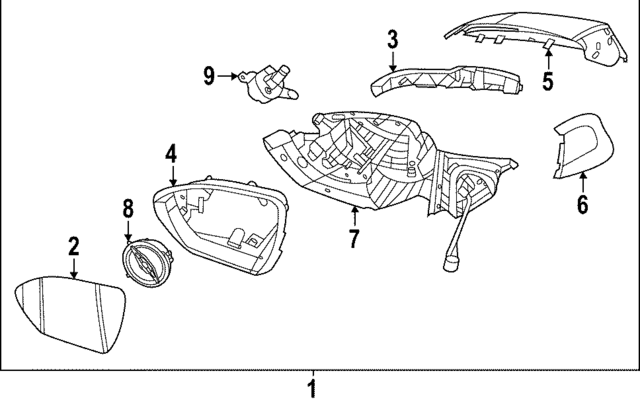 87610K5000 - : Mirror Assembly for Hyundai Image