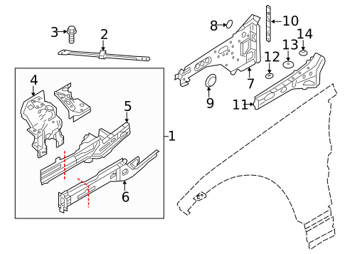 Structural Components & Rails for 2019 Land Rover Range Rover #1