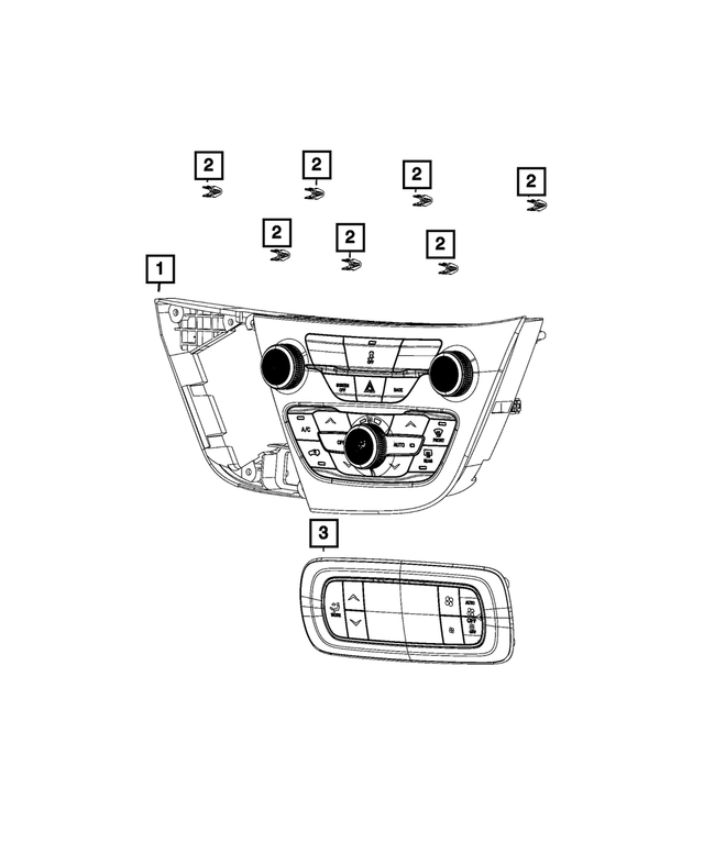 7AS291X8AA - Electrical: Vehicle Feature Controls Center Stack for Mopar Image image