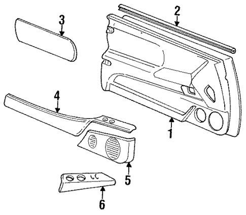 Interior Trim - Door for 1995 Buick Riviera #0