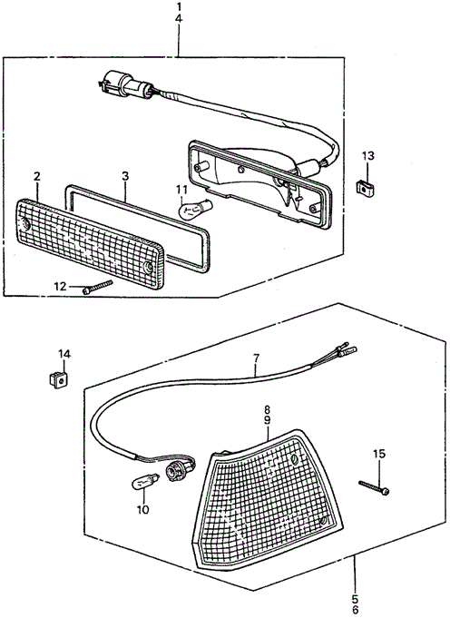 Front Combination Light for 1984 Honda Accord #0
