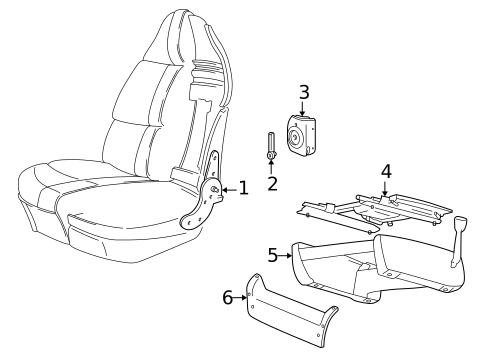 Seats & Track Components for 1998 Dodge B3500 #1