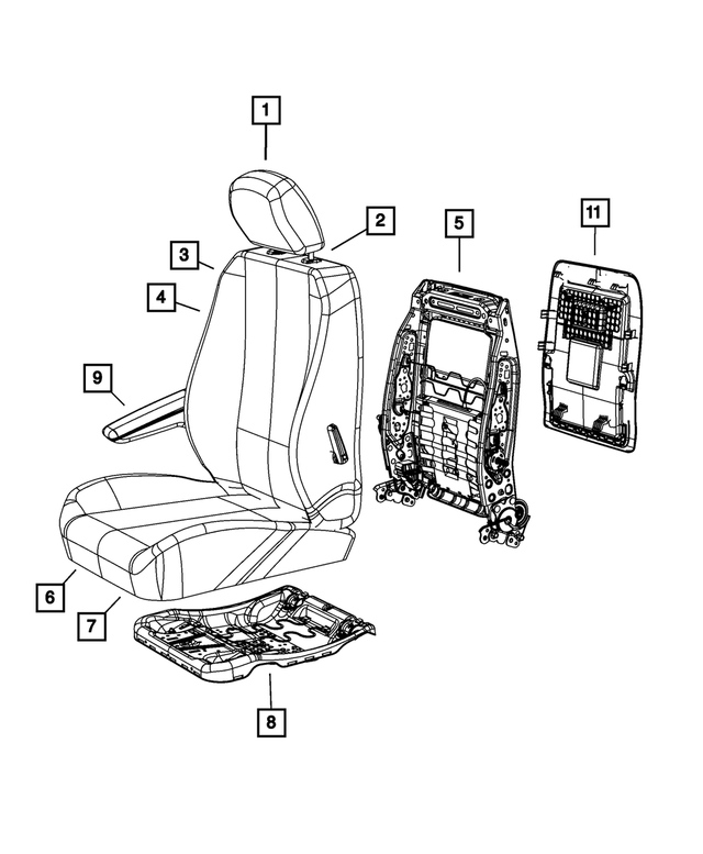 1MZ09ES3AC - : Headrest Sleeve, Locking for Mopar Image