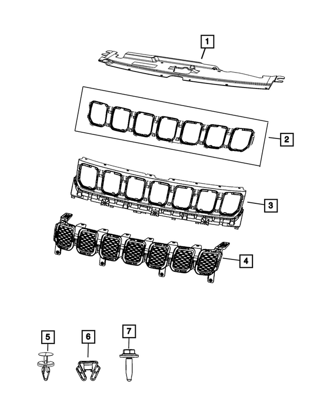 « 6XN56RXFAA –  : Radiateur Calandre pour Mopar Image »