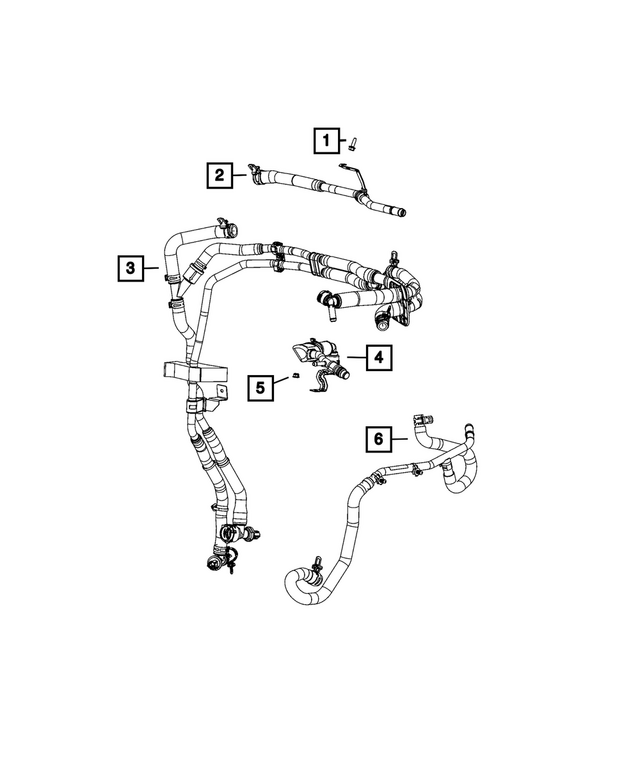 68412170AC - : Heater Supply And Return Hose for Mopar Image