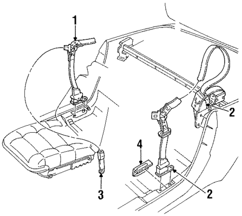Seat Belt for 1993 Cadillac Allante #0