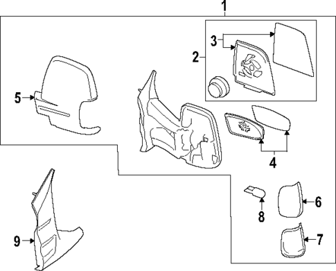 Mirrors for 2024 Ford E-Transit #0