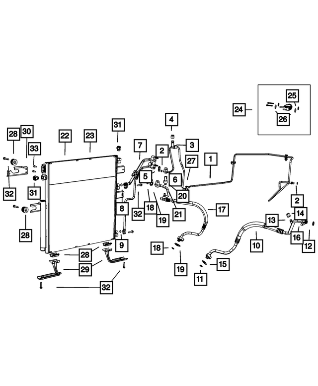 68079041AA - Air Conditioners and Heaters: A/c Discharge Line for Mopar Image