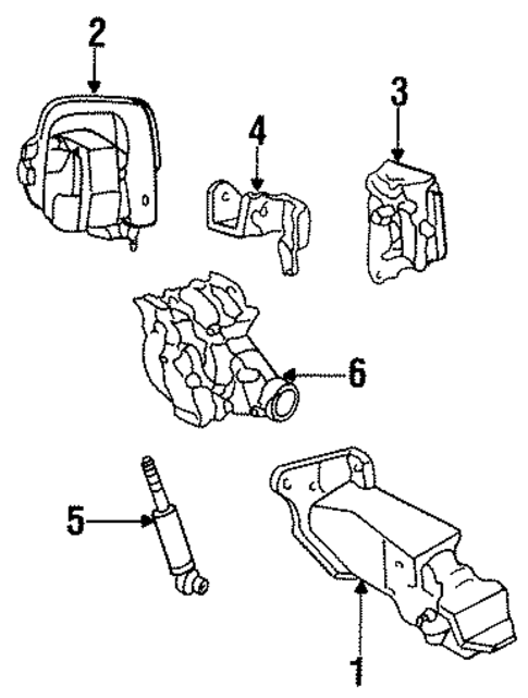 Engine & Trans Mounting for 1990 Dodge Daytona #1
