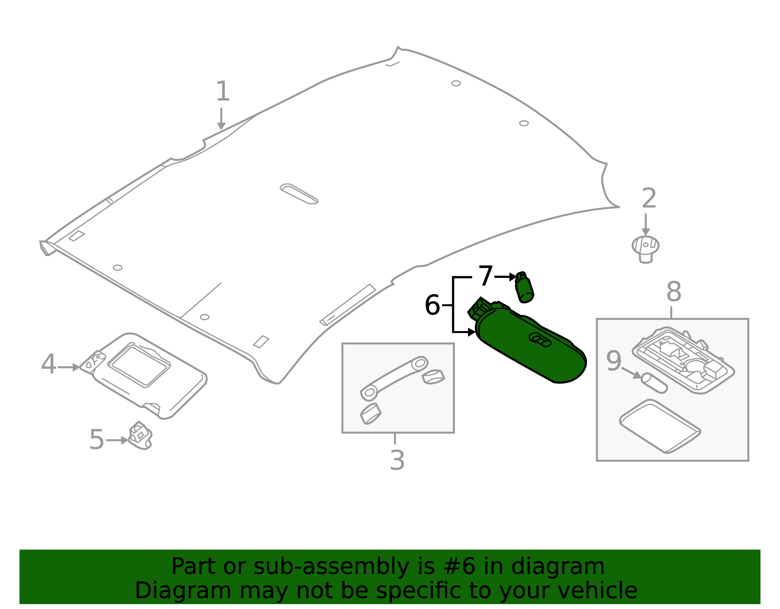 Genuine Map Lamp Assembly - 26430-2FJ2A | NissanParts.cc | Nissan