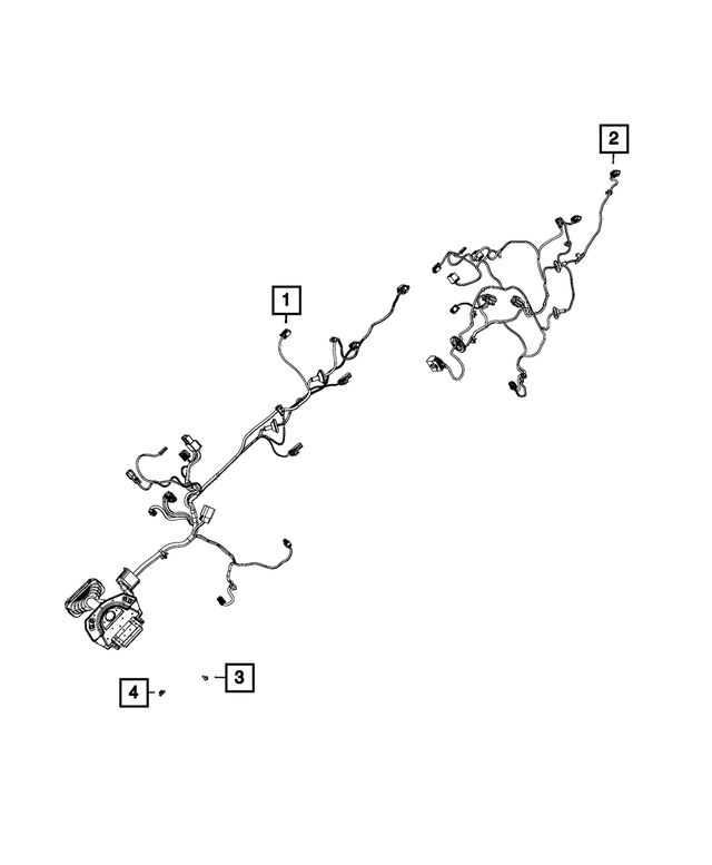 68050520AC - Electrical: Front Door Wiring, Right for Mopar Image
