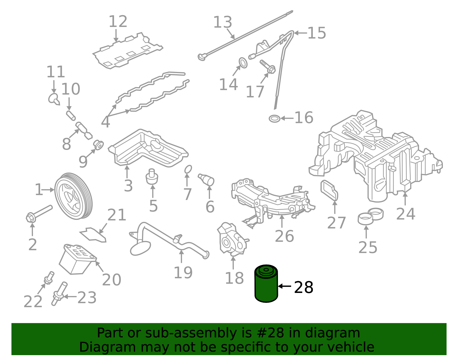 Genuine Engine Oil Filter (diesel) (a61 Titan) - 15208-EZ40A