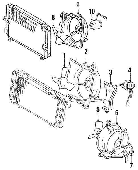 Cooling Fan for 1995 Toyota MR2 #0