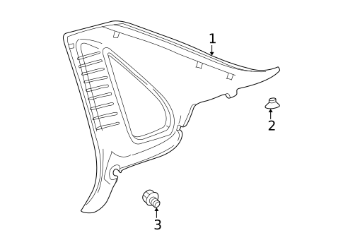 Interior Trim - Quarter Panels for 2001 Volvo S40 #0