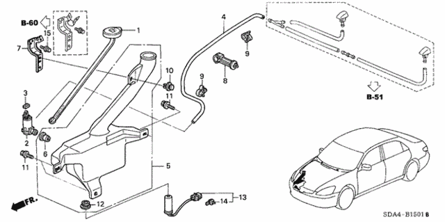 Windshield Washer (2) for 2003 Honda Accord #0