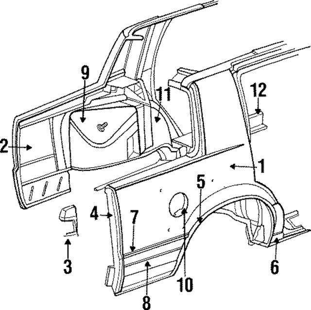 4416608 - Body: Quarter Panel for Mopar Image