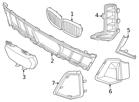 Grille & Components for 2025 BMW X5 #0