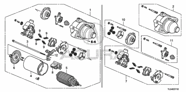 Starter Motor (Mitsuba) for 2013 Acura TSX #0