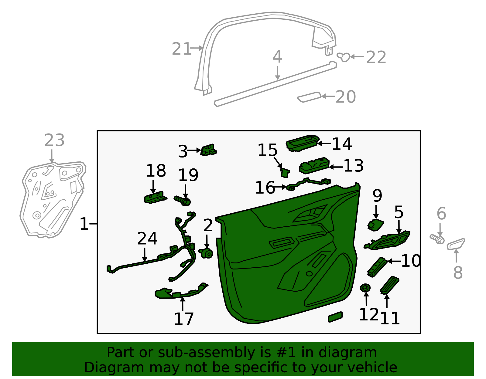 2022-2024 Chevrolet Equinox Door Trim Panel 84736068 | Shop Matick ...