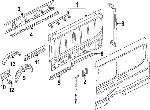Inner Structure for 2024 Ford Transit-350 #8