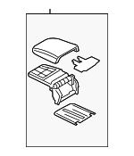 1K0864207F77H - Body: Armrest Assembly for Volkswagen Image