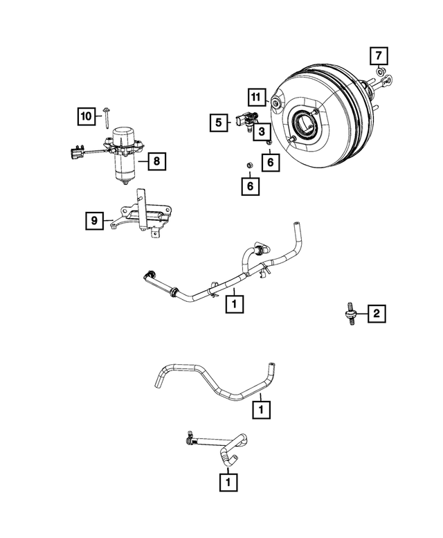 4581996AE - Brakes: Brake Booster Vacuum Hose for Mopar Image image