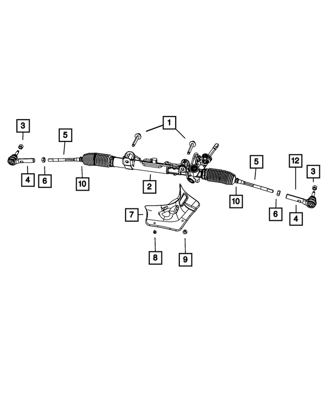 R5154515AC - Steering: Rack And Pinion Gear, Remanufactured for Mopar Image
