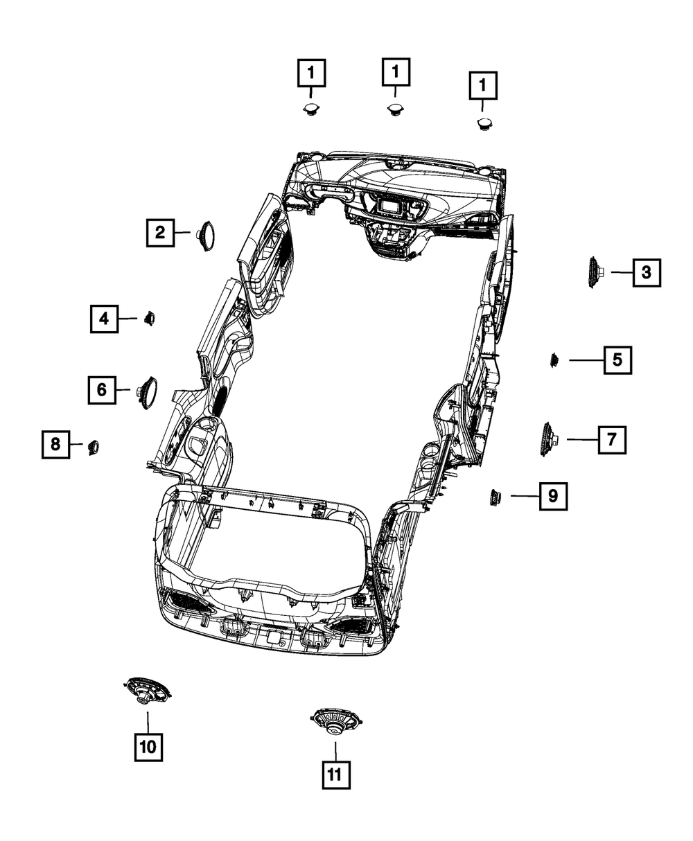 Speaker, Right, Quarter Trim Panel 68584767AA | OEM Parts Online