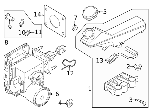 Master Cylinder - Components On Dash Panel for 2023 Kia Niro EV #0