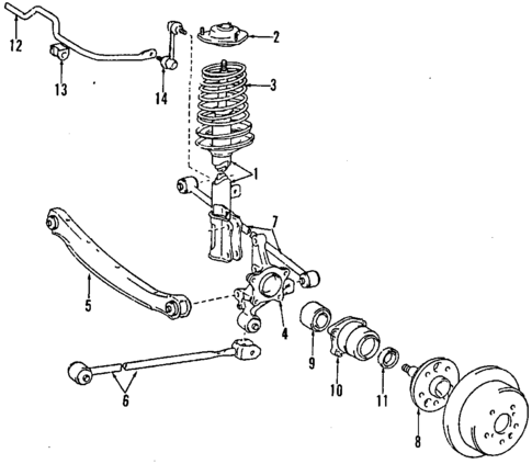 Rear Suspension for 2003 Lexus ES300 #1
