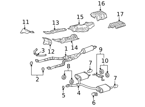 Exhaust Components for 2009 Lexus GS350 #0