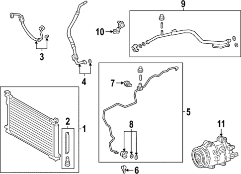 Condenser, Compressor & Lines for 2019 Lexus UX200 #0