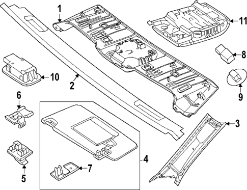 Interior Trim - Roof for 2025 Mercedes-Benz CLE300 #1