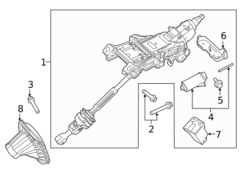 Steering Column Assembly for 2016 Lincoln MKX #0