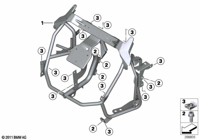 46517724944 - : Trim Bracket, Front for BMW-Motorrad Image