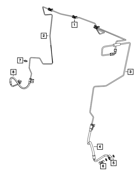 Hydraulic Control Unit, Brake Tubes and Hoses for 2012 Jeep Grand Cherokee #1