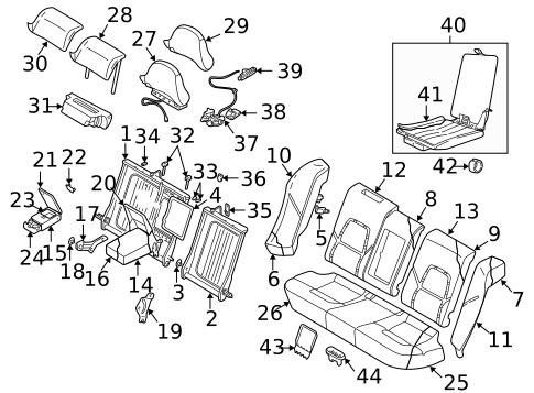 Rear Seat Components for 2006 Volvo S80 #0