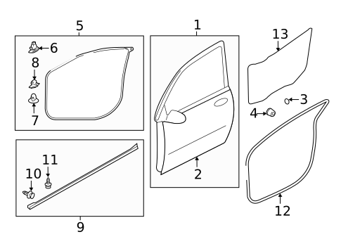 Door & Components for 2025 Mitsubishi Outlander Sport #1