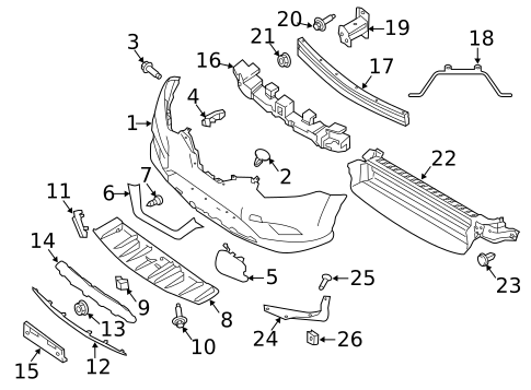 Bumper & Components - Front for 2020 Nissan Rogue #0
