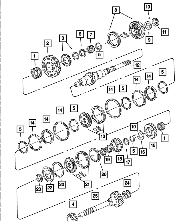 4798769 - Manual Transmission 5 Speed: First Gear Bearing for Mopar Image