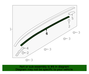 Side Rail Seal Strip 31416904 | TascaParts.com