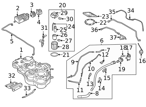 Fuel System Components for 2022 Hyundai Tucson #1