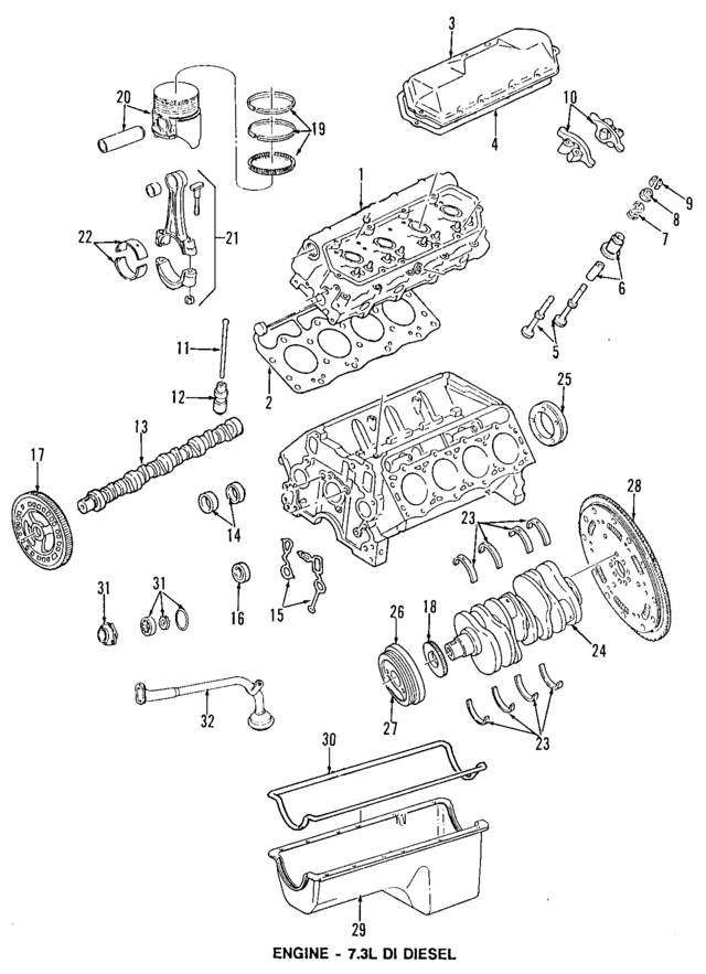 F4TZ6250A - Engine: Camshaft for Ford: E-350 Econoline, E-350 Econoline Club Wagon, F-250, F-250 HD, F-350 Image