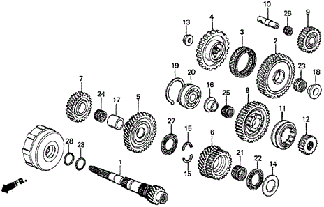 AT Countershaft (DX) for 1984 Honda Prelude #0