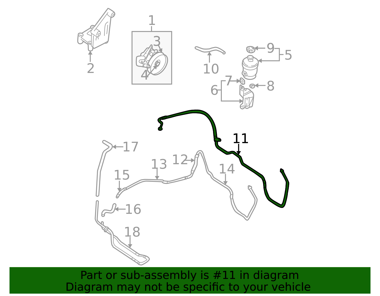 NEW Power Steering Pressure Hose Line 5751026101 For 01-06 Hyundai Santa Fe 2.7L