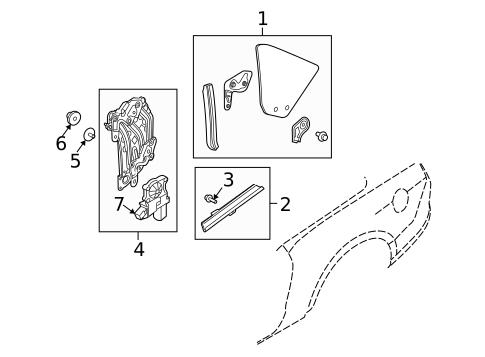 Glass & Hardware for 2012 Ford Mustang #0