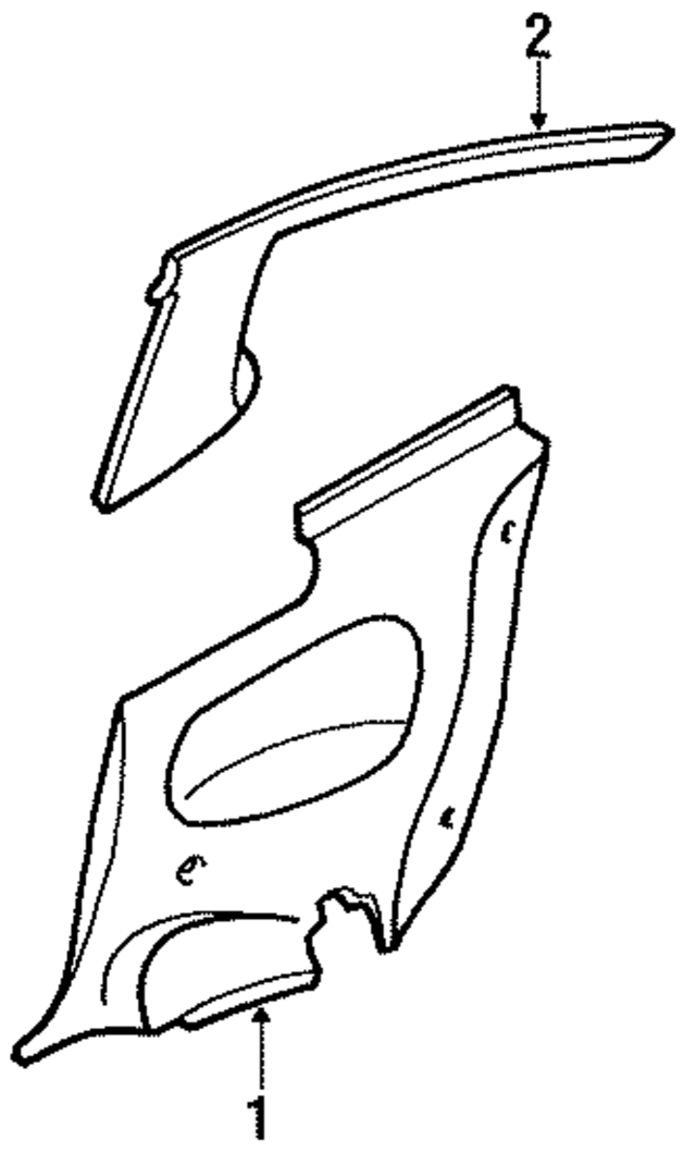 7693440F67 - : Upper Quarter Trim for Nissan Image
